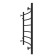 Water towel "Sanprise" Classic P6, 500x800 mm, side connector, black matte