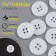 Button 4 punctures, d = 20 mm, white color