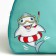 Baby backpack for the boy "Shark", 23x20.5 cm