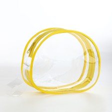 PVC cosmetic bag, 16*6*13, lightning department, yellow