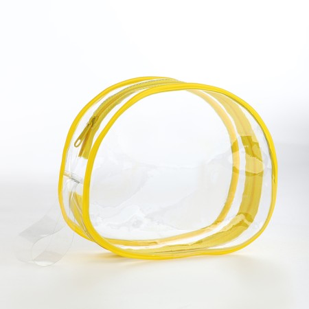 PVC cosmetic bag, 16*6*13, lightning department, yellow
