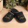 Slips for a bathhouse gray with embroidery "cat" women (26 cm inside insole)