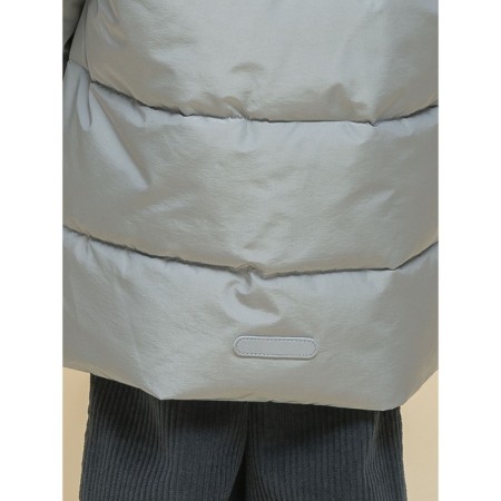 Coat for girls, height 128 cm, gray color-3