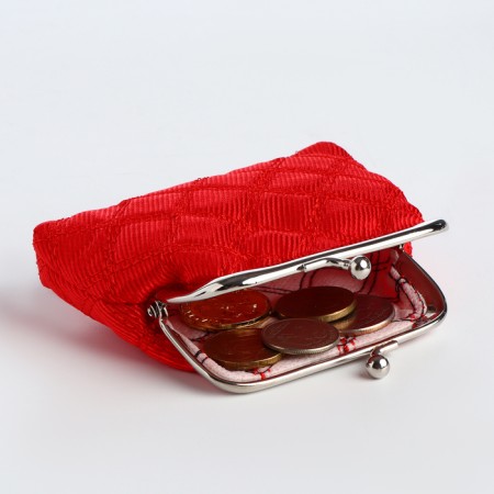 Women's wallet on the farmar, red color-2