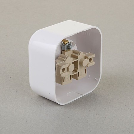 Kuntsevo socket RA16-638 Valentina, 16 A, 230 V, single, outer, with salary, white-1