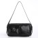 Female bag with pockets of leatherette, black