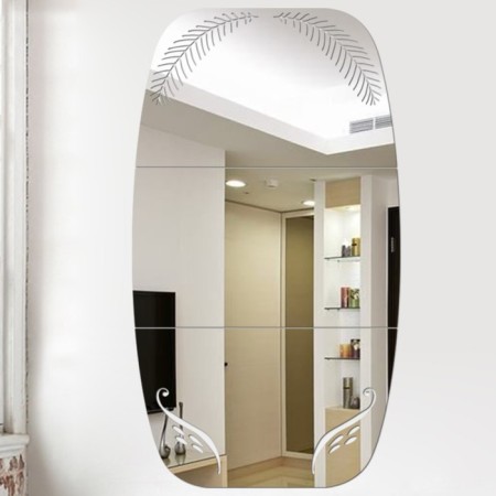 Wall mirror, interior, mirror stickers, decor on the wall, panel 60 x 30 cm