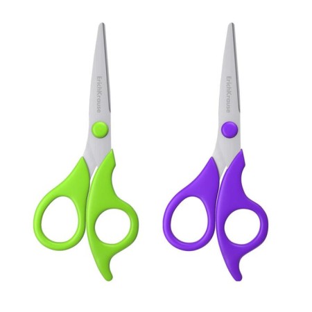 Baby scissors 15.5 cm, Erichkrause Control Junior, with rounded ends of blades, mix-3