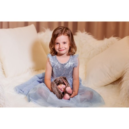 Soft toy "LI with flowers", bunny-1
