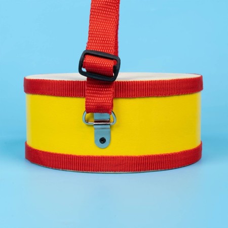 Toy drum, with sticks, on the tape, paper membrane, size: 15 × 15 × 7 cm-5