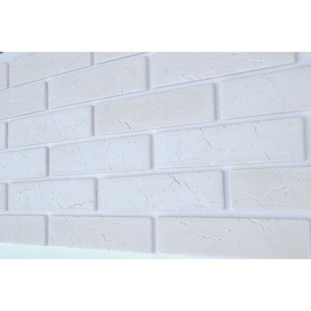 Gypsum tile "Classic" 1 sq.m. (66pcs in the set) White, 220x55 mm
