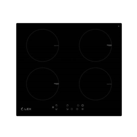 Hon surface Lex EVI 640-1 BL, induction, 4 burners, sensor, color "Black glass"