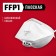 Half mask filtering bison 11166_z01, flat, with exhaust valve, ffp1