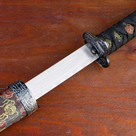 Suv. Product Katana 2V1 on a stand, scabbard fabric, dragons gold on black 47/70cm-2