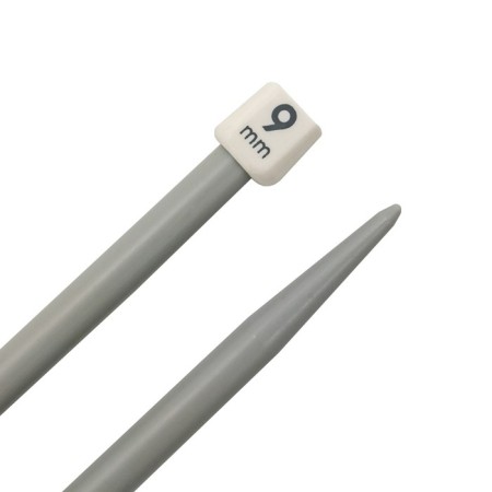 Knitting needles of straight lines 9.00 mm/35cm, plastic, 2 pcs-2