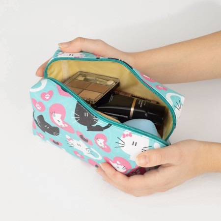 Cosmetic bag with lightning, blue color-3