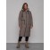 Coat insulated two -sided female, size 48, brown color