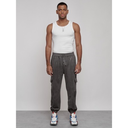 Joggers are sports male, size 50, gray color