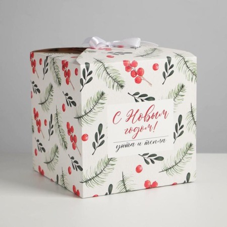 Folding box "New Year", 18 x 18 x 18 cm, new year-1