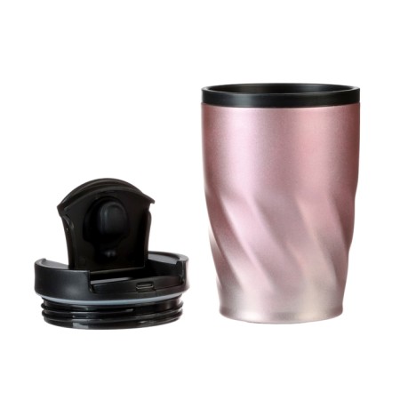 Thermal circle, 350 ml, graphics, retains heat 2 hours, 13.5 x 8 cm, pink metallic-1