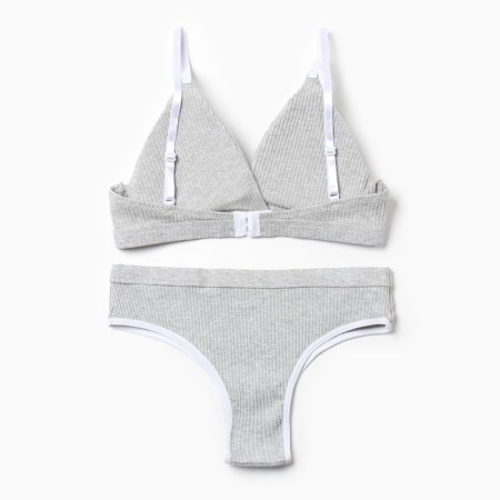 Female set (top, panties) Gray color, size 42-44-14