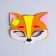 Carnival mask "Fox" felt
