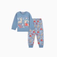 New Year. Pajama nursery (longshit/pants), gray color, height 98 cm