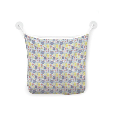 Organizer in a bath on suction cups “idle labels”, for storing toys and trifles, size 33x39 cm-2