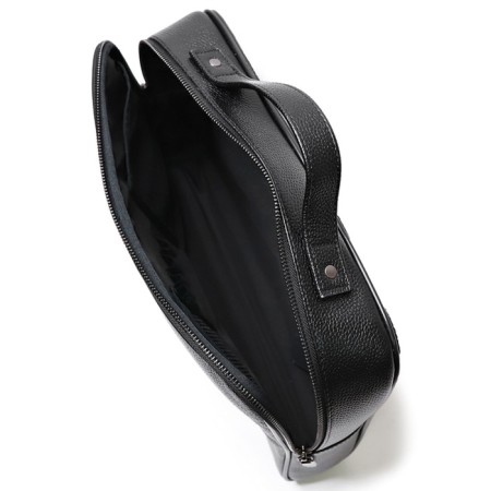 Business folder, genuine leather, 340x260x60 cm, black-4