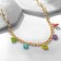 Choker "Summer" with flowers, colored in gold, 40 cm