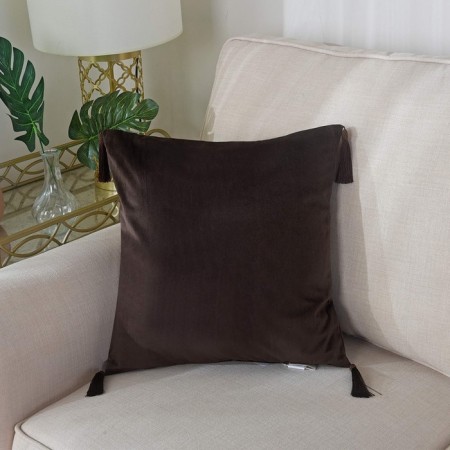 Pillowcase "Katherine", size 45x45 cm, chocolate color