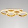 Chandelier from PDU 1141/4 LED+backlight 96W 3000K-6000K Dimmer gold 68x25x13 cm Bayerluux