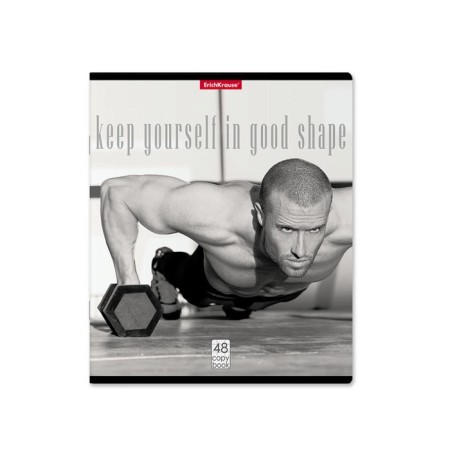 Notebook 48 sheets, A4 cage, Erichkrause, be in shape, mix-1