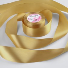 Satin tape, 50 mm × 23 ± 1 m, color golden-beige No. 186
