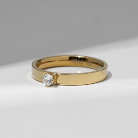 Ring Xuping Standard, white color in gold, size 17