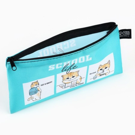 Penal School Textile “September 1: Cat at School”, 20 x 8 cm-3