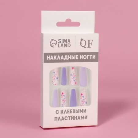 Spring overhead nails, 12 pcs, with adhesive plates, ballerina shape, multi -colored-4