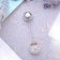Pin "Magic Ball", 7.7 cm, white color in silver