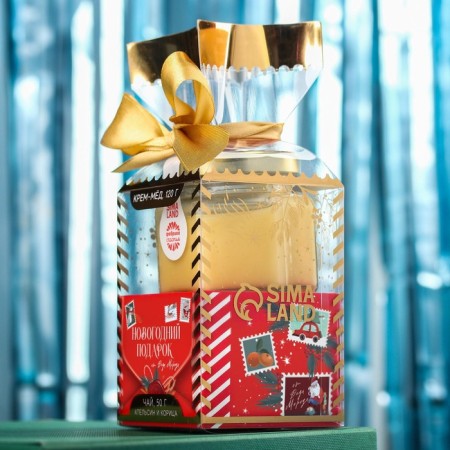 Gift set "New Year's Gift": tea with orange and cinnamon 50 g, creamless cedar cedar, 120 g.-10