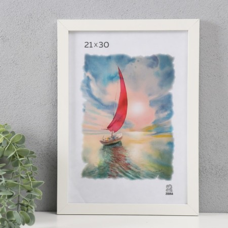 Photo frame MDF (100) 21x30 cm, white color-1