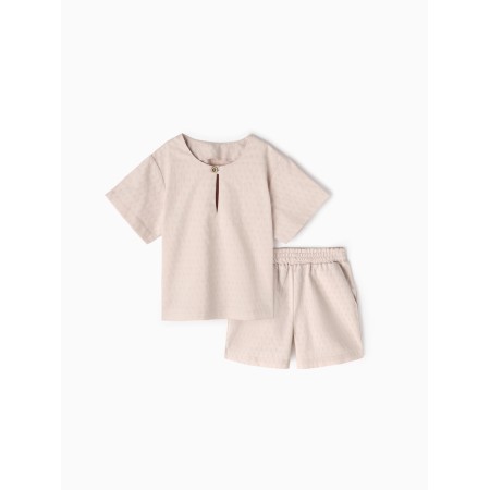 Kit for children (T-shirt, shorts) minku, beige color, height 74-80 cm-4