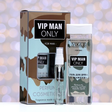 Gift set of men's VIP man only, shower gel 250 ml, perfumery water 30 ml-3