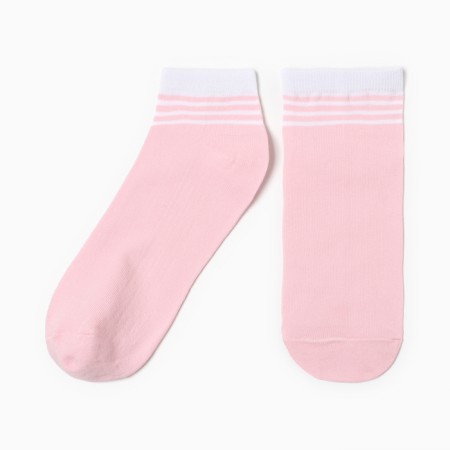 Women's strips socks, color of sv. Pink/white, rr 23