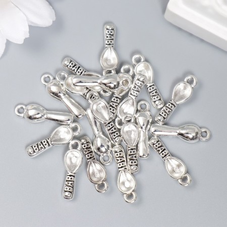 Decor Metal for creativity "Power of the baby - Baby" silver set 20 pcs-2
