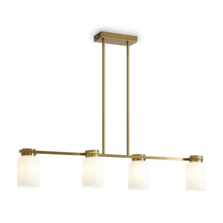 Suspended lamp Freya Fr5446PL-04BS Kamelia, 880x160x680 mm, E14, 4x40W, brass color-8