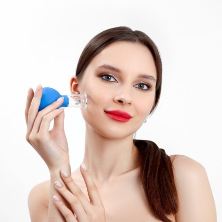 A set of vacuum cans for massage, glass, D 1.5/2.4 cm, 2 pcs, color blue-1