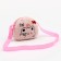 Soft bag "Bear" with a bow, the color is pale pink