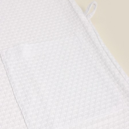 WAFEL Women's bathrobe SL Home: Waffle "Blanc de Blanc", size S, 100% cotton, 320 g/m2-9