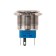 Anti-Vandal button Ø22 12V (LED) B/Fix (5C) OFF- (ON)/ON- (OFF) subvar/blue rexant