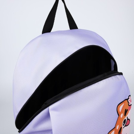 School textile “Corgi”, 46x30x10 cm, vertical pocket, purple color-5